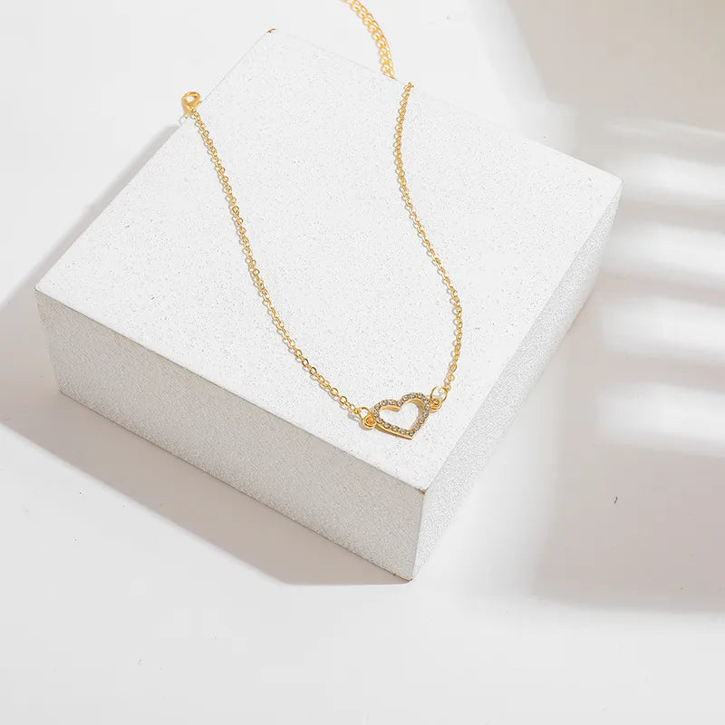 Silver plain heart chain