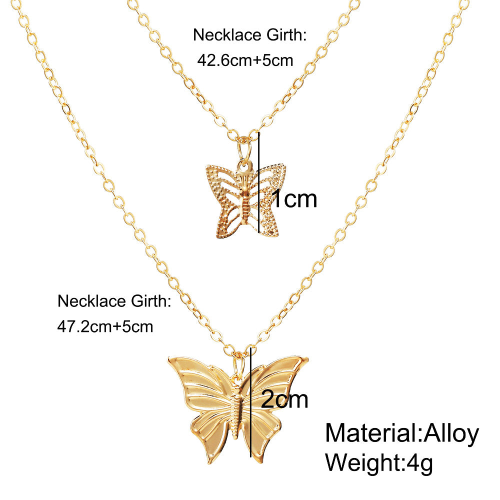 Butterfly star necklace set