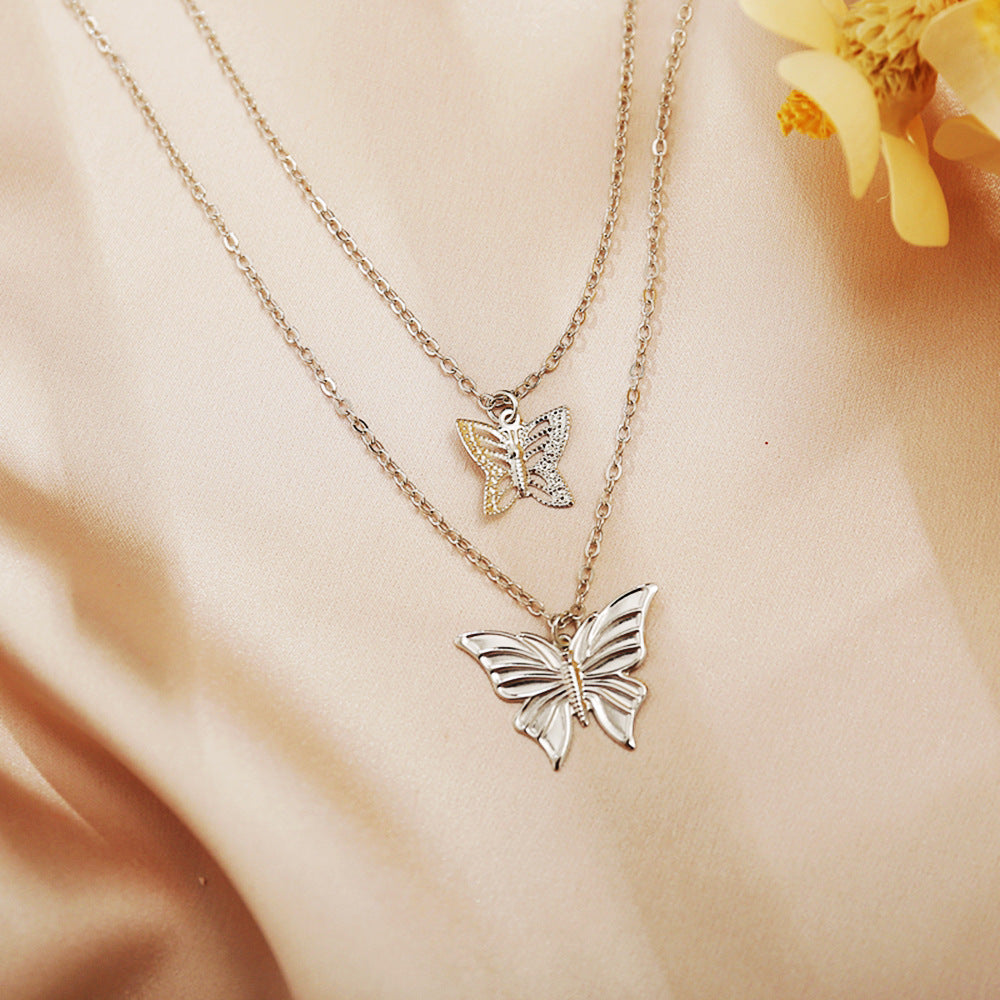 Butterfly star necklace set