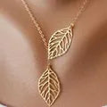 Leaf necklace silver