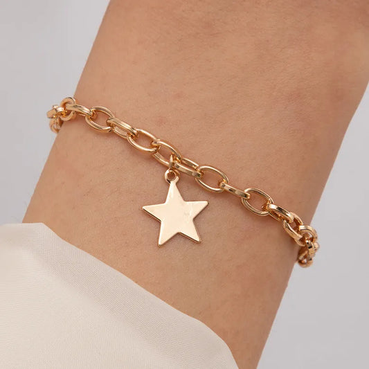 Gold star bracelet