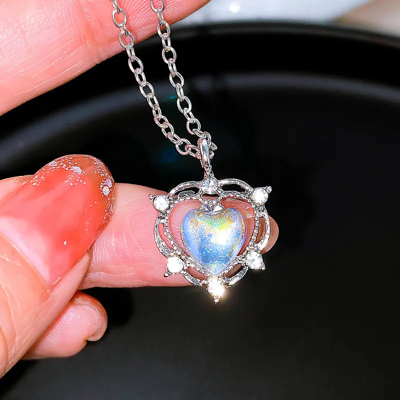 Gemstone heart shaped necklace