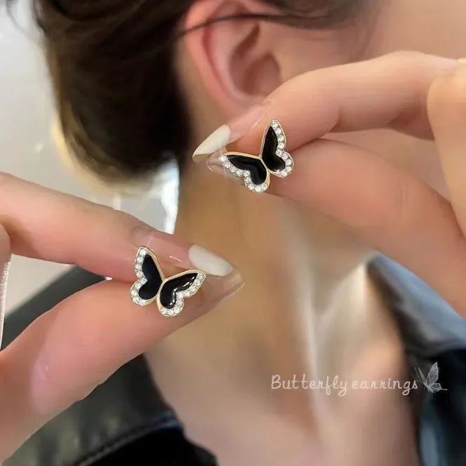 Black Butterfly Earring