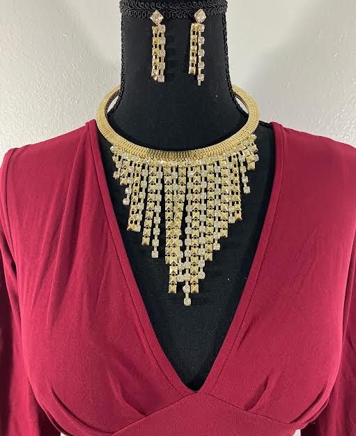 Fashion gold colored necklace set